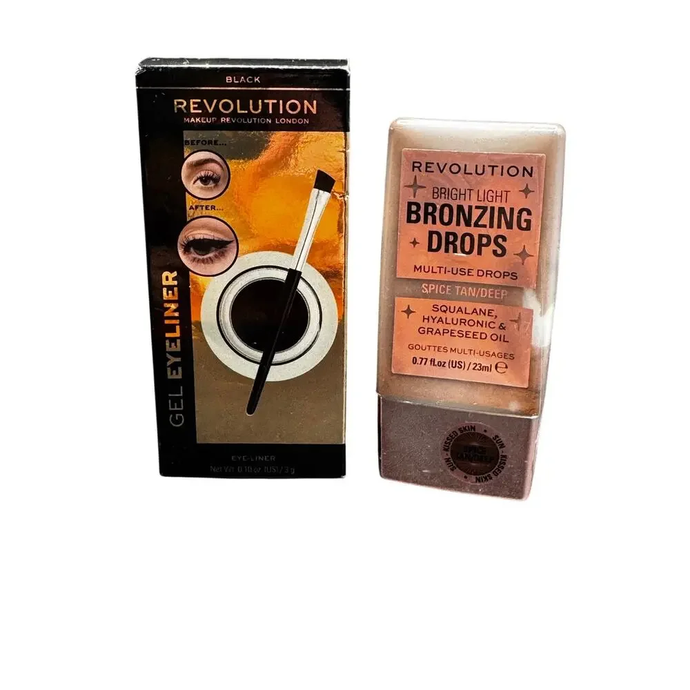 NWT Revolution Set-Black Gel Eyeliner & Bronzing Drops